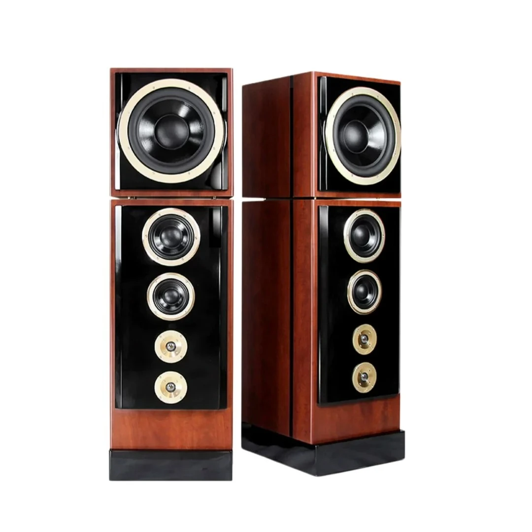 HAX198 3-Way 12 Inch Floor Standing Speakers Hi-Fi Audiophile Passive Tower Speakers With Split Design