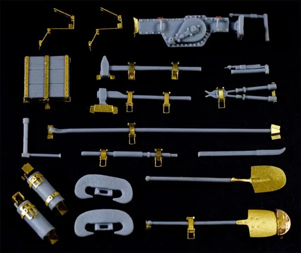 AM-WORKS LW35051 1/35 Late Vehicle Tool Set - Upgrade Detail Set