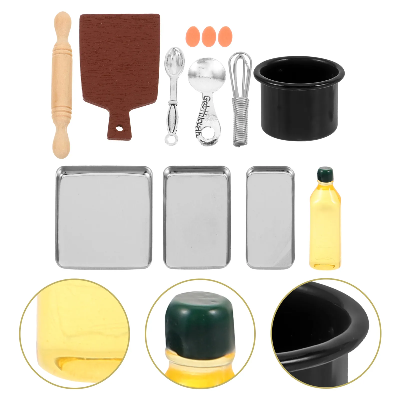 

1Set Miniature Kitchen Simulation Baking Accessories Tiny Baking Ornaments Mini House Kitchen Decor Miniature Scene Decoration