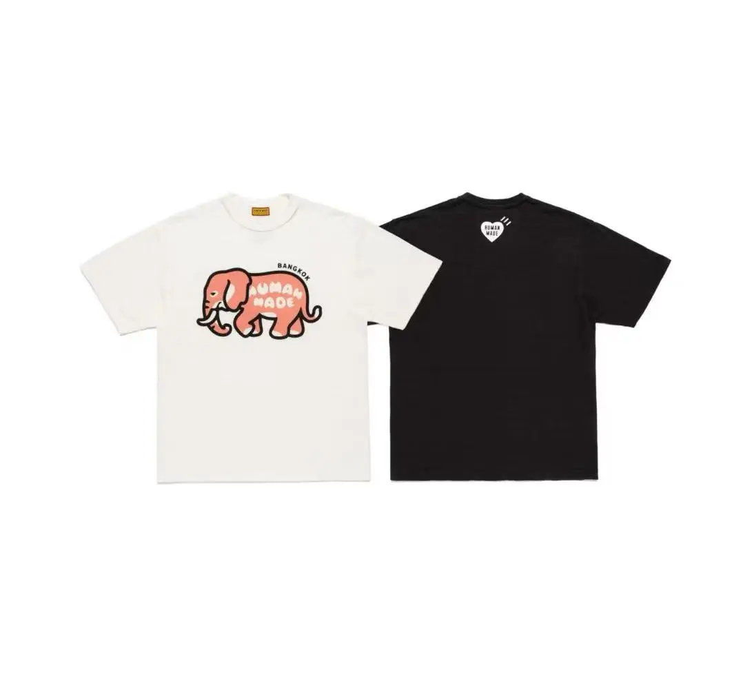 2026 Human Made Bangkok Elephant Graphic T-Shirt aus Slub-Baumwolle, Unisex, Streetwear – Detail 6