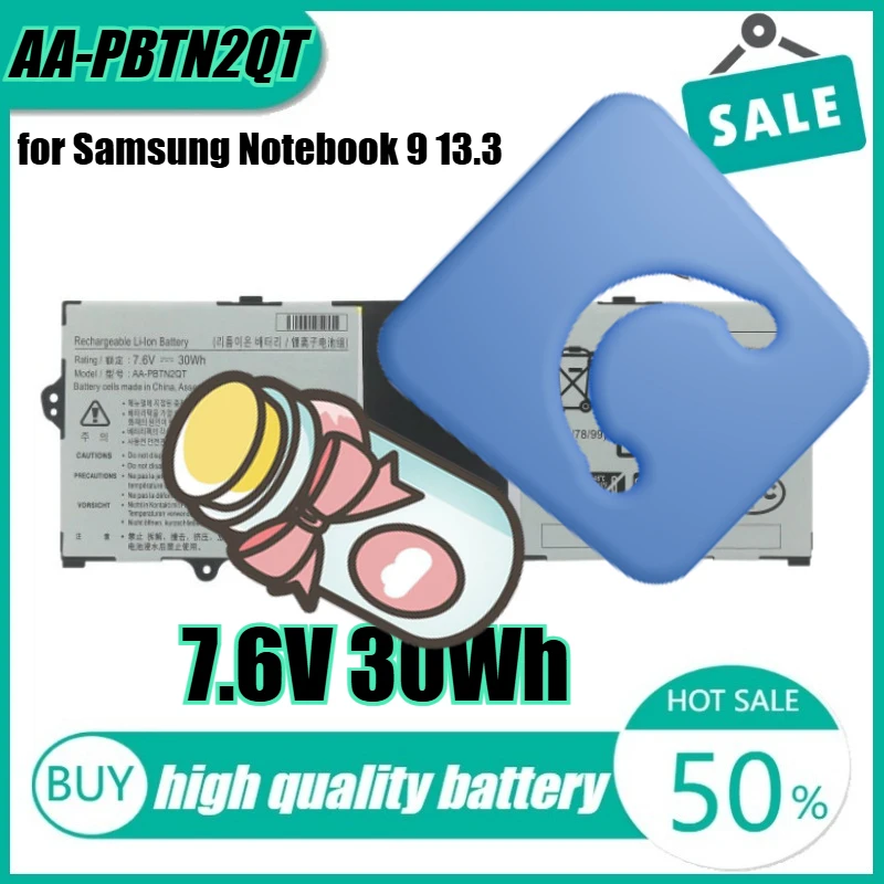 

7.6V 30Wh AA-PBTN2QT Laptop Battery for Samsung Notebook 9 13.3 NT900X3N NP900X3N+Tool