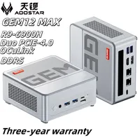 AOOSTAR GEM12 R9 Mini PC AMD Ryzen 9 6900HX 8 Core Up to 4.9GHz, 32GB DDR5 RAM 1TB PCle 4.0 SSD 4K 120Hz Four Screen Display