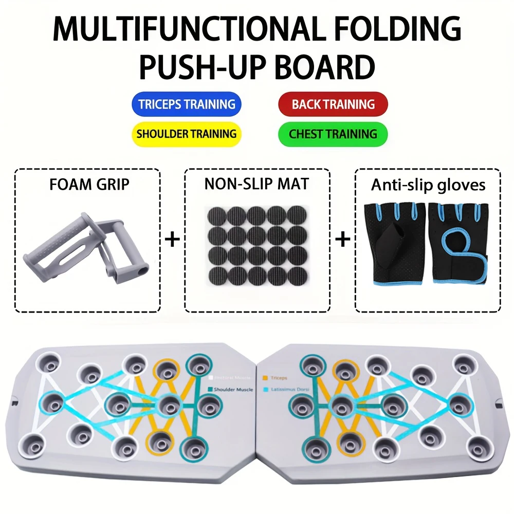 Push-up boardset Draagbare multifunctionele push-upstang Opvouwbare fitnessapparatuur voor borstbuikarmen/rugtraining