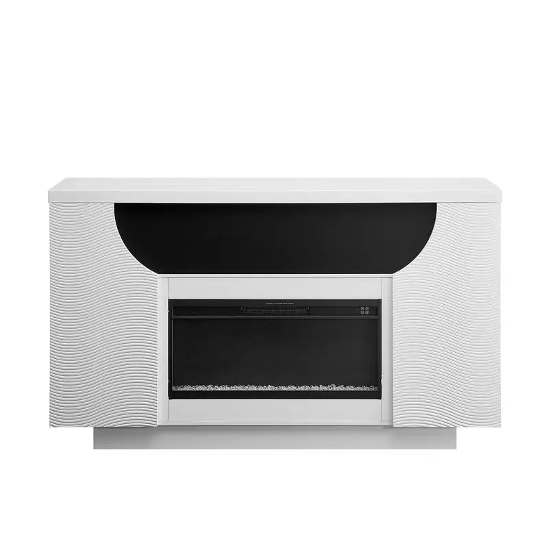 Lareira de 76 polegadas com elevador de TV - solução moderna de entretenimento doméstico