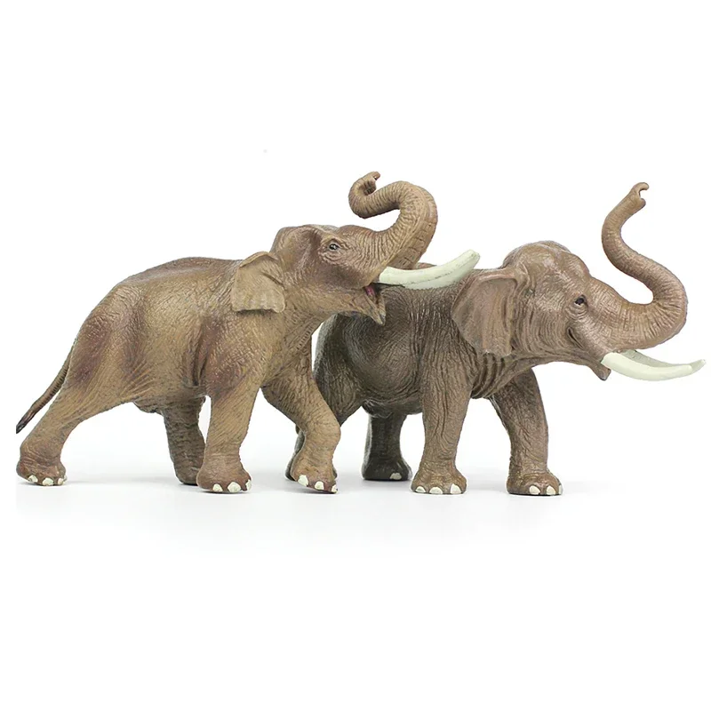 Children's Solid Simulation Safari World Elephant Toy Model African Elephant Asian Elephant Furniture Decoration