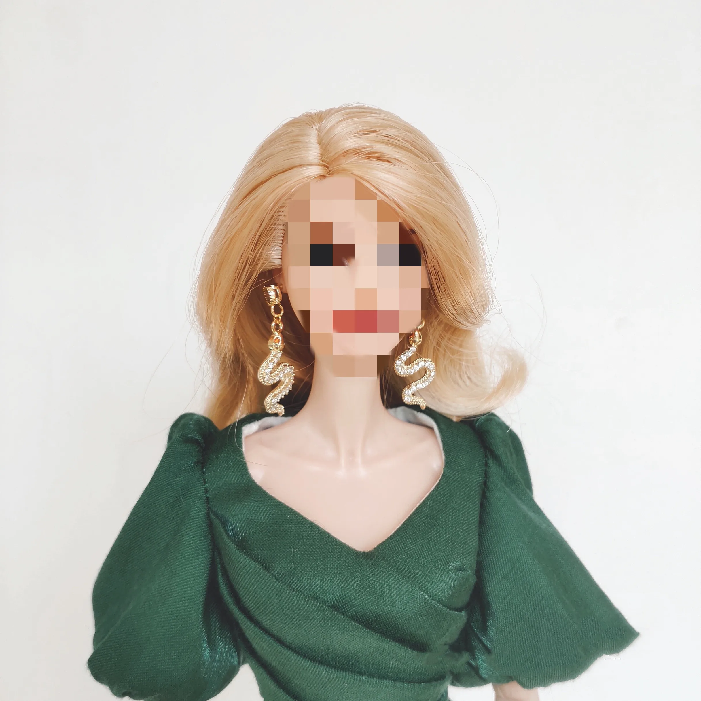 

Аксессуары для кукол, серьги-подвески в масштабе 1/6, кукла "золотая змея"