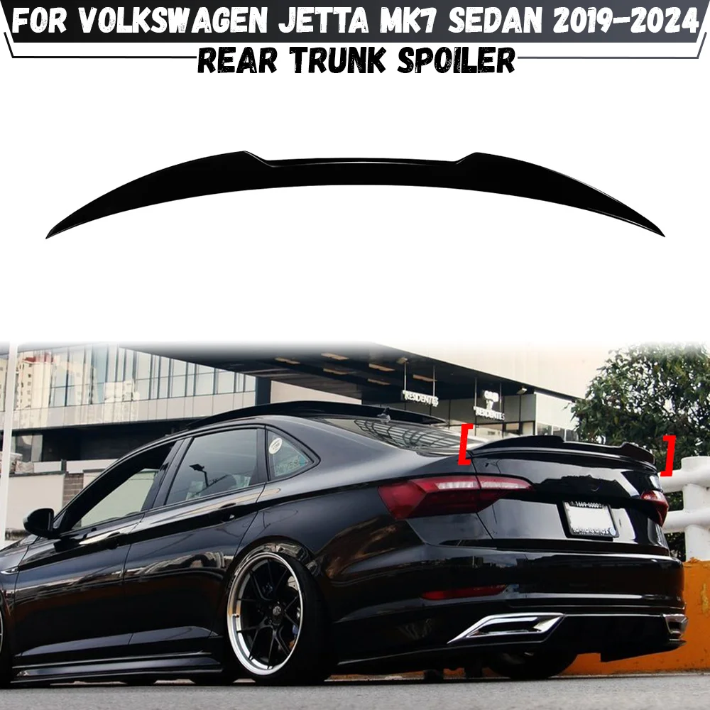 

Для Volkswagen Jetta MK7 GLI TDI SE S Sport-Line Sedan 2019-2024 Крышка багажника автомобиля Заднее хвостовое крыло Спойлер Сплиттер Губа