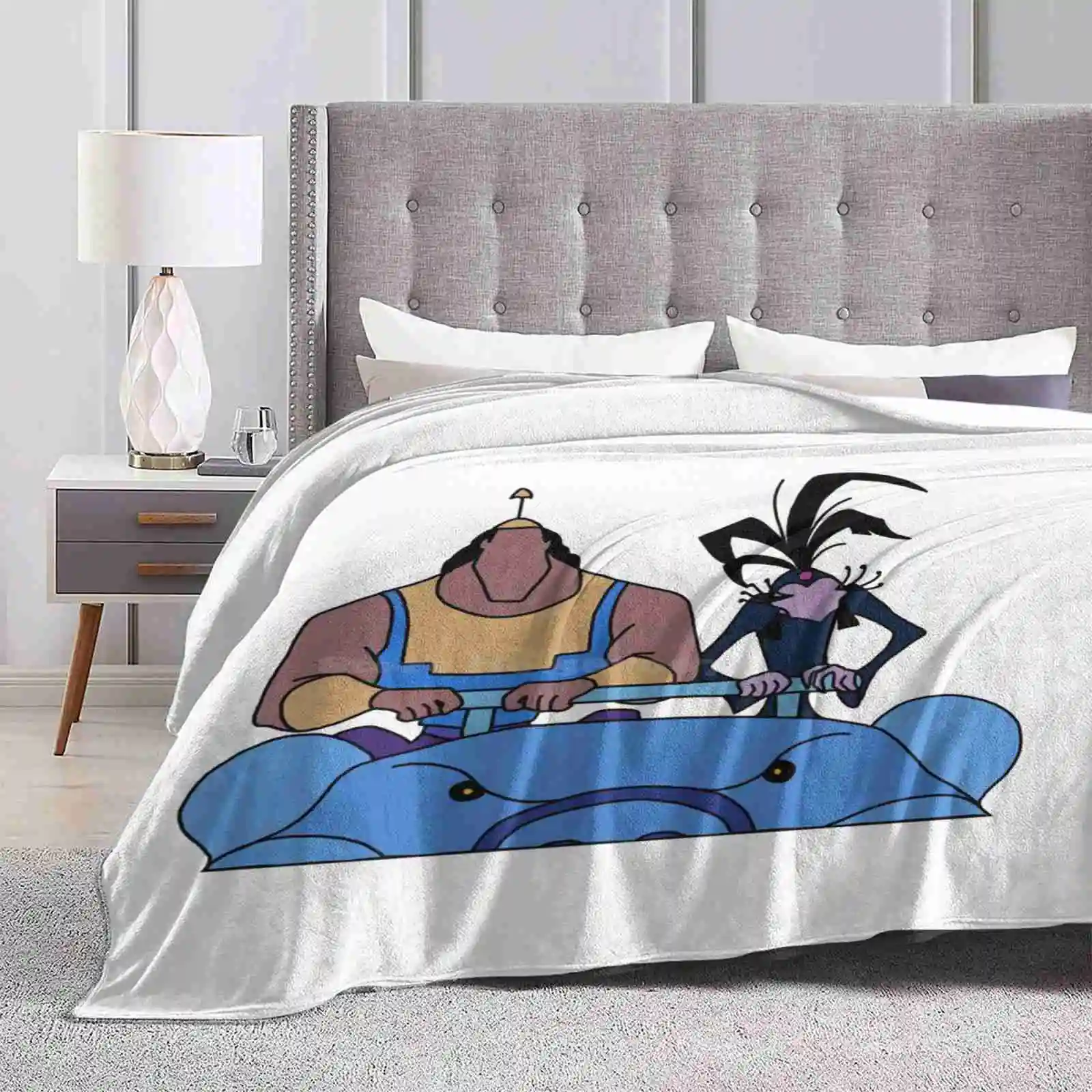 Kronk And Yzma - Emperor'S New Groove Hot Sale Printing High Qiality Warm Flannel Blanket Kuzco Kronk Emperors New Groove Yzma