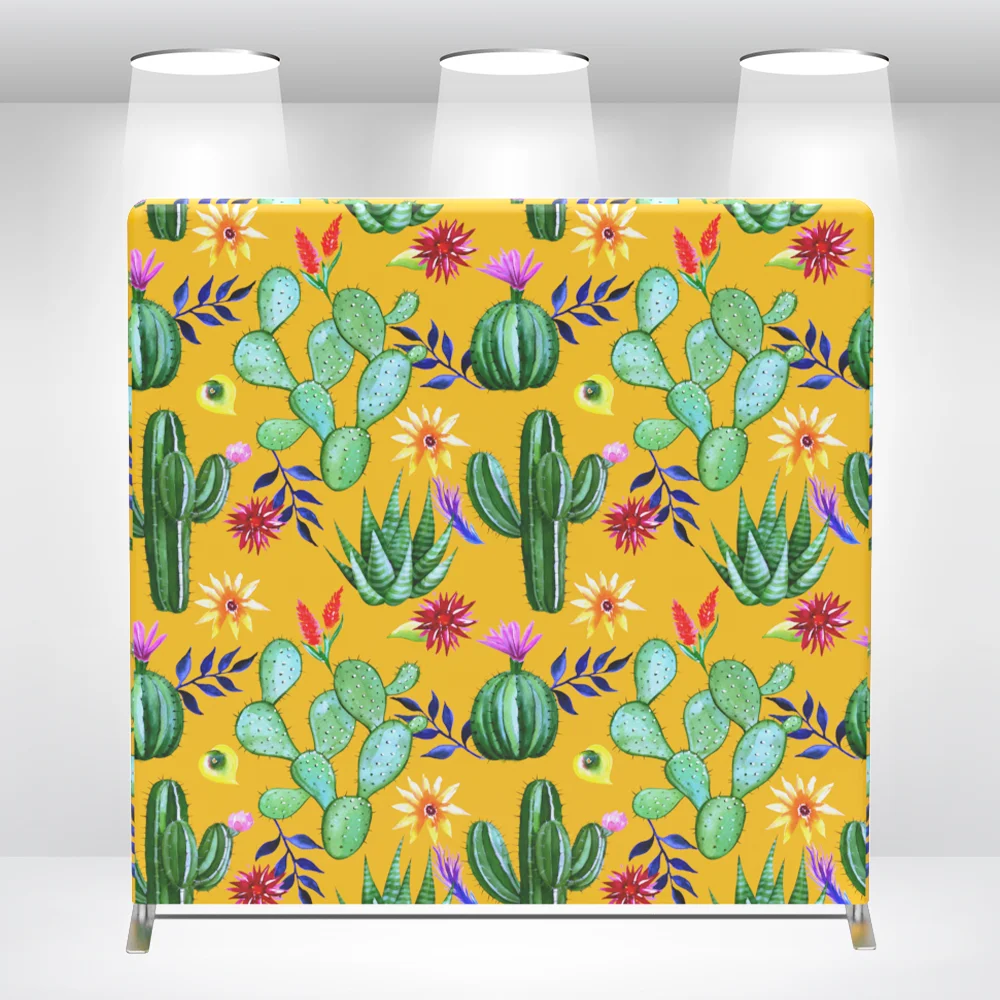 #8x8ft Custom Photobooth Backdrop Stand with Tension Fabric Cover Straight Pillowcase Backdrop for Birthday Wedding Event