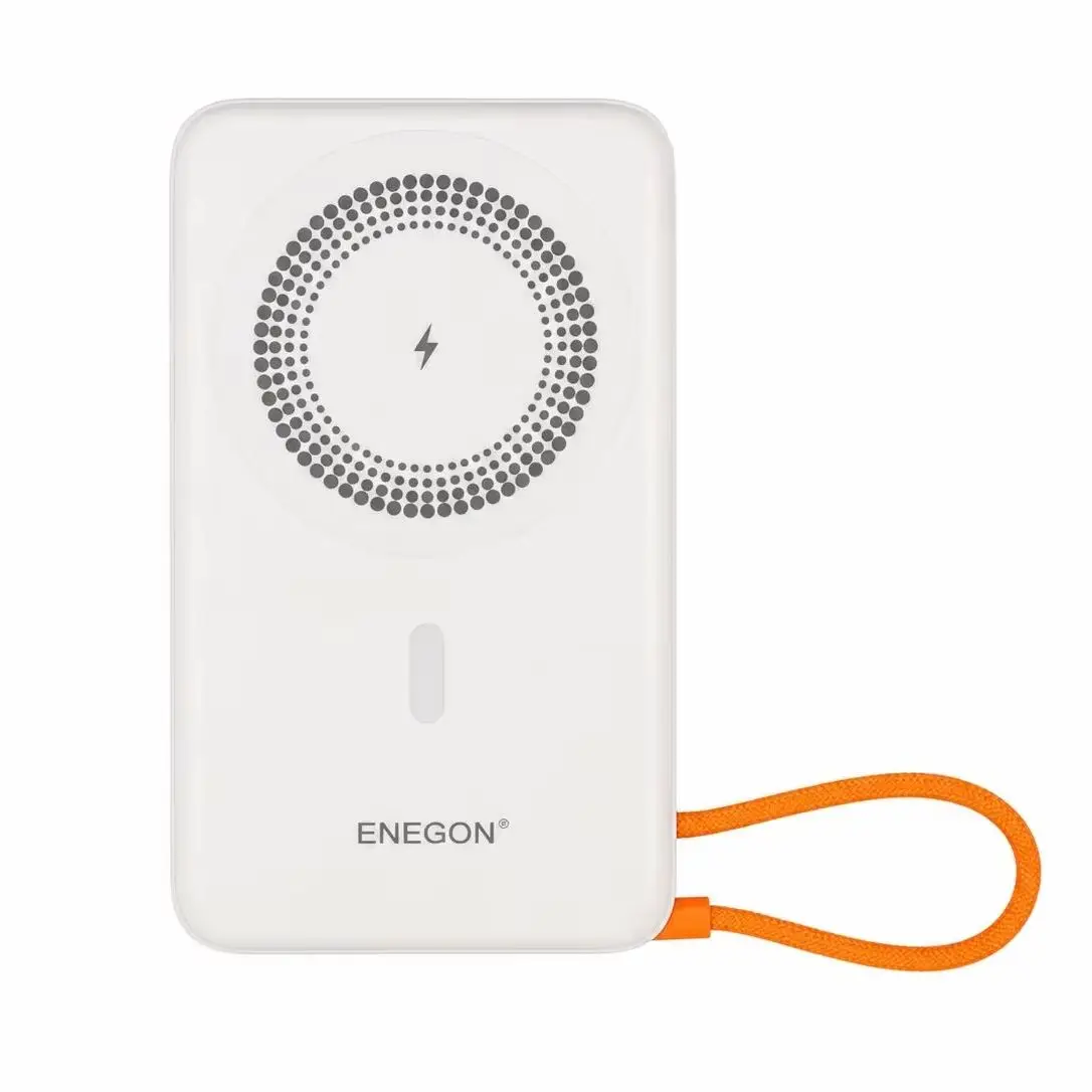 Magnetische Powerbank 10000mAh mit integriertem USB-C-Kabel & Zinklegierungsständer, 30W PD Schnellladung Kabelloses Tragbares Ladegerät für iPhone 17 16 15 Samsung Xiaomi