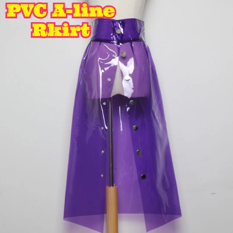 Unisex Adult PVC Transparent Long A Line Rain Skirt Summer Multi Color Waterproof Lightweight Rain Gear Outdoor Rain Protection