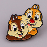 Cute Squirrel Brooches for Women Enamel Pins Cartoon Animal Badges Lapel Pins Fashion Jewelry Clothing Accessories Friends Gift