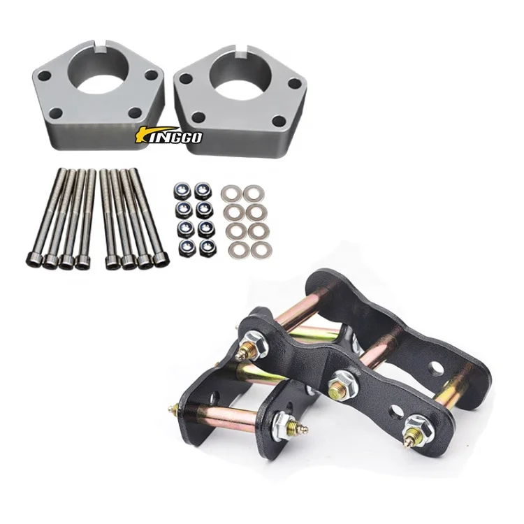 Lift Kit Rear Leaf Spring Greasable Shackle Front Upper Ball Joint Spacer For Toyota Hilux IFS LN107 LN166 89-04