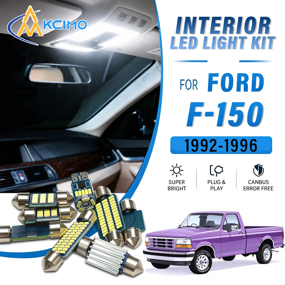 For Ford F-150 F150 1992-1996 anbus Compatible Auto Interior LED Lamps, Car Indoor Light Bulbs, OEM Replacement