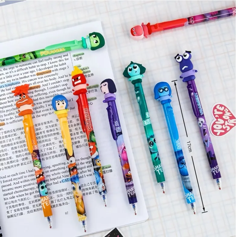 Disney Brain Agent Erasable Neutral Pen, High-value Student Cartoon Crystal Blue Push Pen view 6