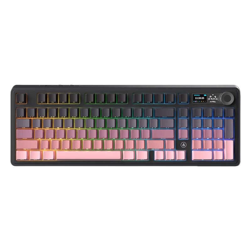 AJAZZ AK980 Gaming Mechanical Keyboard Tri Mode connect 98key Full key hot swappable Tft Color With computer peripherals 8000mAh
