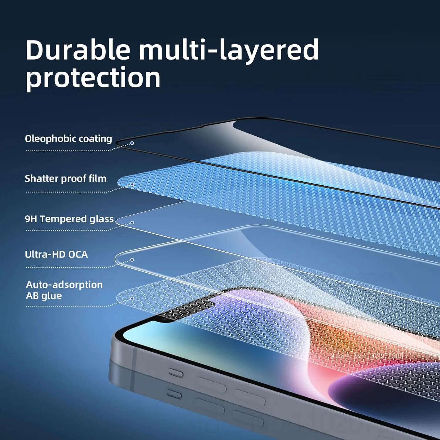 Protector de pantalla completa para iPhone, vidrio templado para iPhone 16, 13, 15, 11, 12, 14 Pro Max, 12, 13 Mini, 14, 15 Plus, X, XR, XS, 3 unidades