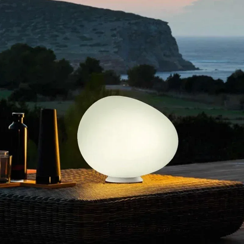 

Italian Designer Art Glass Pebble Floor Lamp - Modern Night Light for Living Room, Bedroom and Study Room Decoration