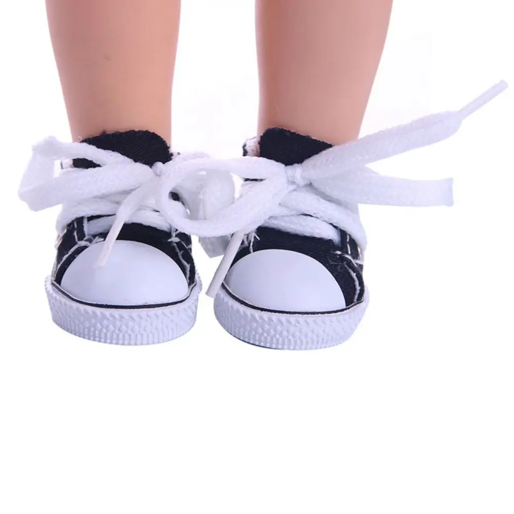 Cute 5*3cm Shoes Multi Color DIY Mini Canvas Shoes Hand-made Dolls Accessories Birthday Gifts