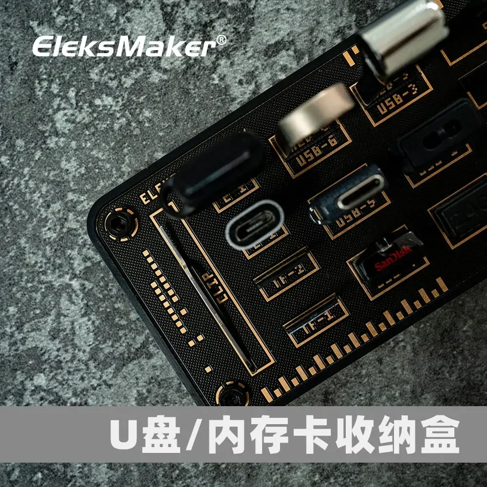 EleksMaker Original wooden memory card SD card TF card storage box tabletop ornament boyfriend gift