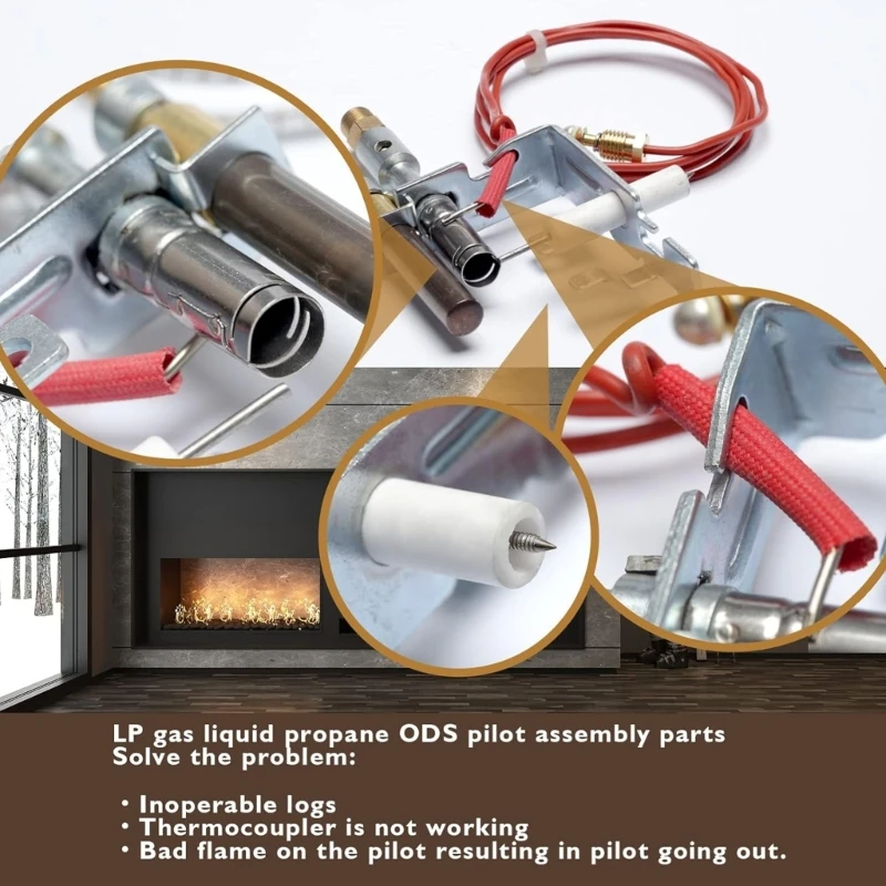 Propane Natural Gas Fireplaces PilotsAssembly Ignitor for Fireplaces PP225 R3623 Dropshipping