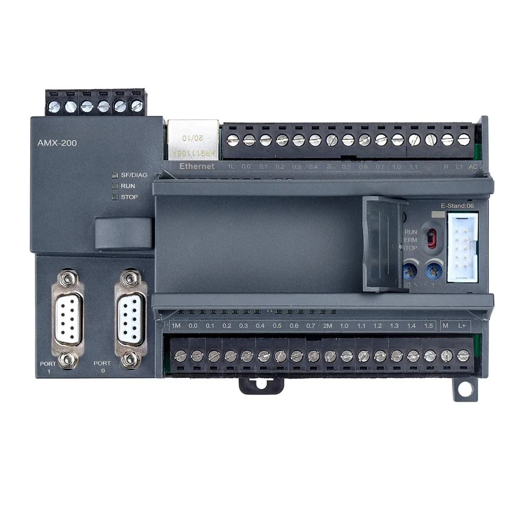إيثرنت CPU224XP-E PLC وحدة تحكم منطقية قابلة للبرمجة 2AI 1AO استبدال Siemens 214-2BD23/2AD23 220V لترانزستور التتابع S7-200