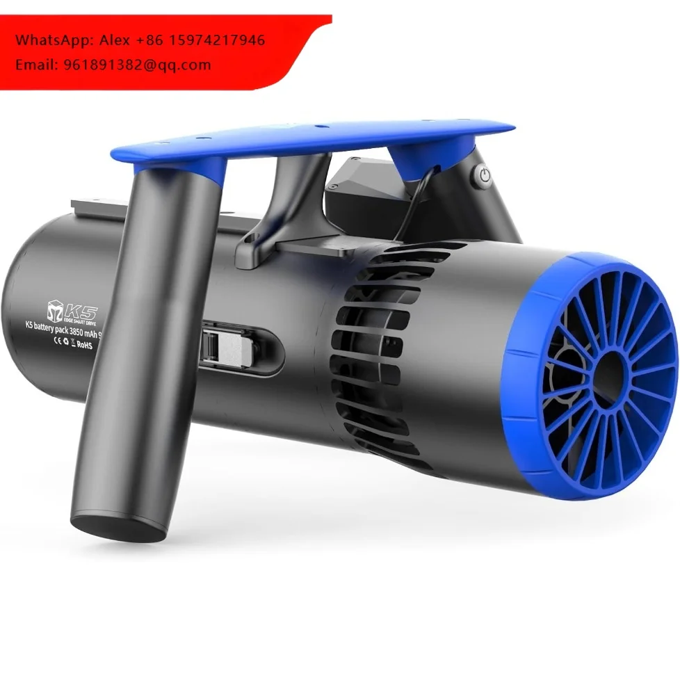 

Подводный скутер EDGE K5 для взрослых и детей, 3 режима, максимальная скорость 2 м/с, крепление для камеры, для плавания, дайвинга и снорклинга