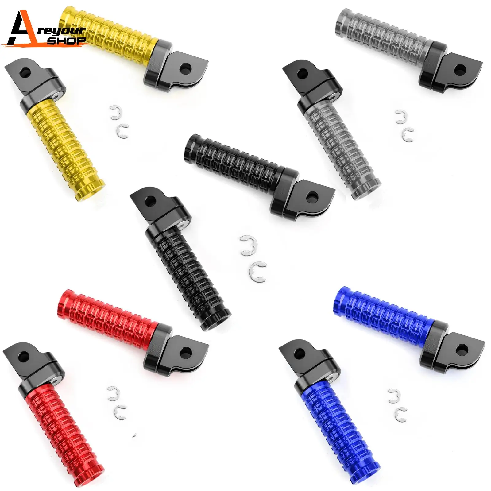 

Areyourshop For YAMAHA MT-10 MT-09 Tracer900 MT-07 MT-03 MT-25 FZ-07 FZ-09 YZF-R3 YZF-R1XJR 1300 CNC Front Footpegs Foot Pegs