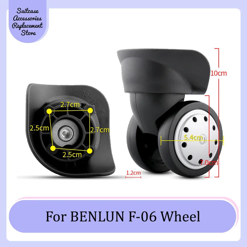 

For BENLUN F-06 Smooth Silent Shock Absorbing Wheel Accessories Wheels Casters Universal Wheel Replacement Suitcase Rotating