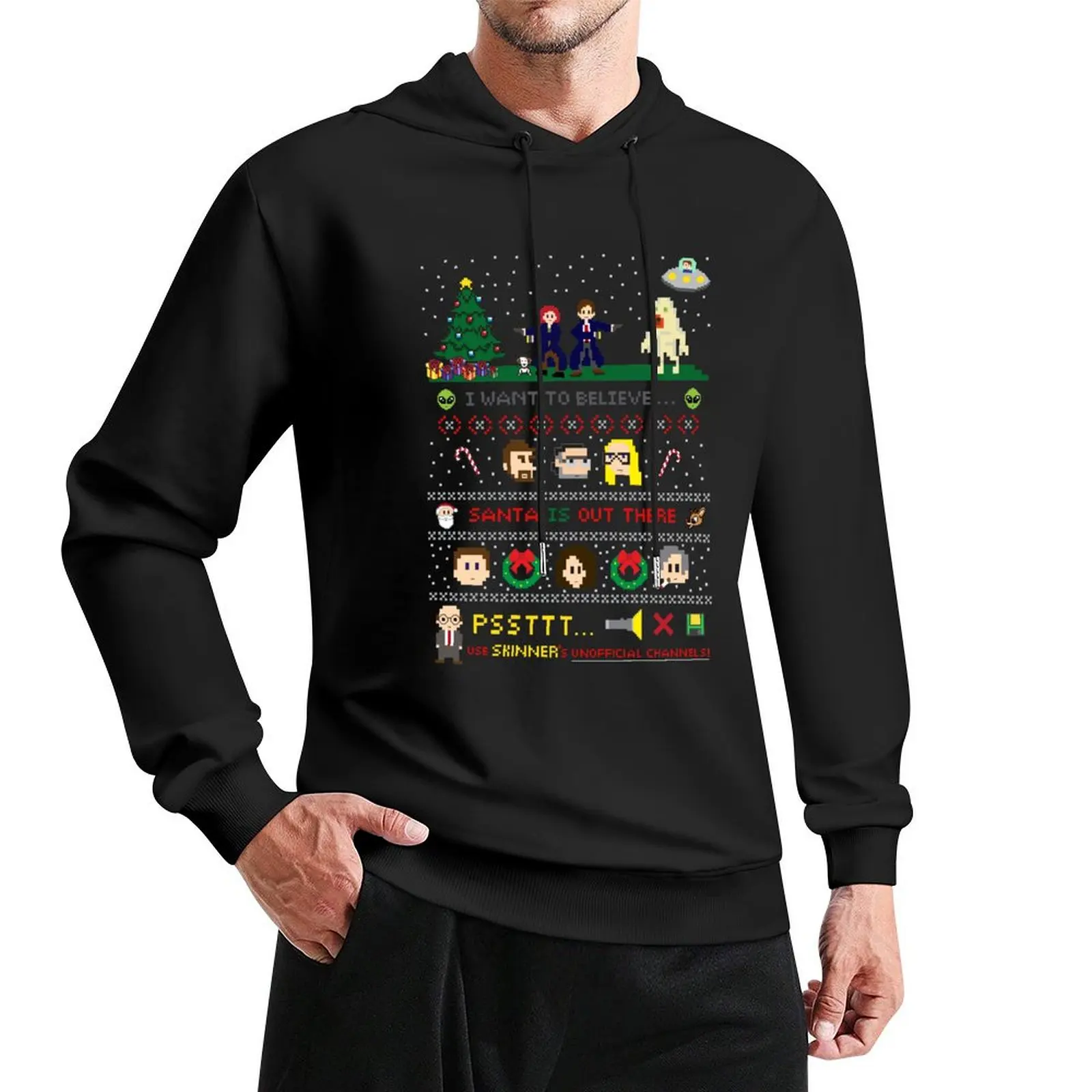 

The X-Files Christmas - Santa is Out There Pullover Hoodie autumn clothes autumn new products autumn hoodie
