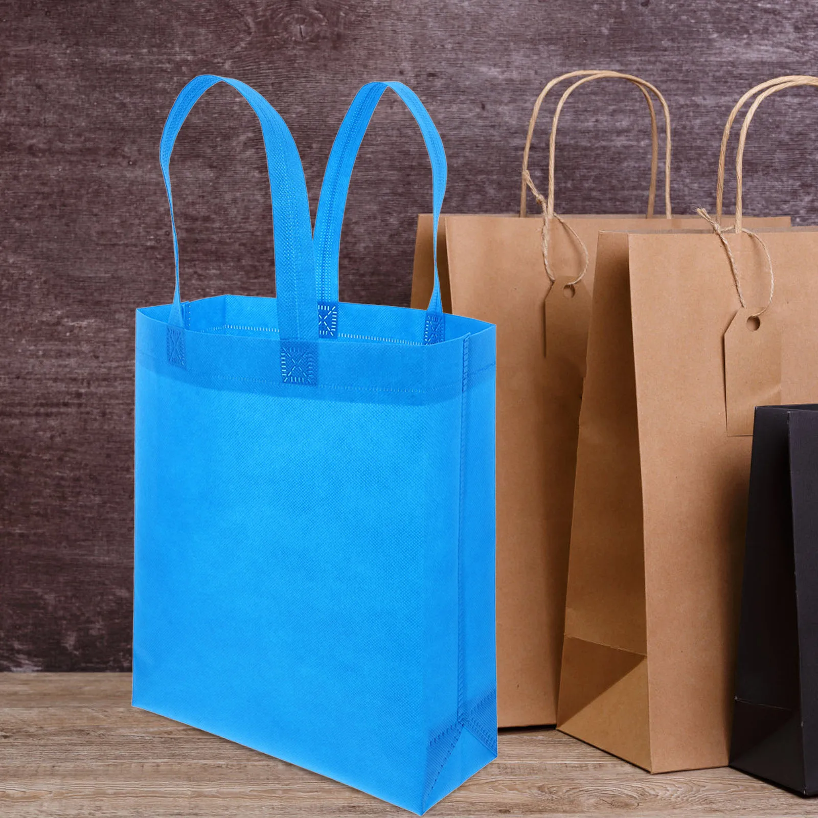 

30Pcs Non Woven Tote Bags Durable Reusable Grocery Bags for Shopping Party Favors Birthday Baby Supplies