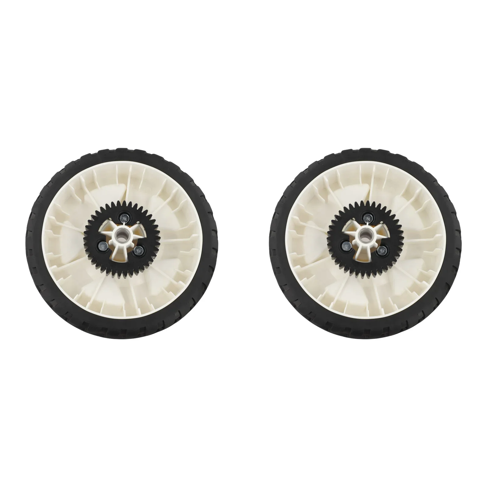 Easy Install Mower Replacement 8 Inch Wheel Mower Rear Wheel 38 Teeth Gear Design Easy Installation Enhanced Traction Tire