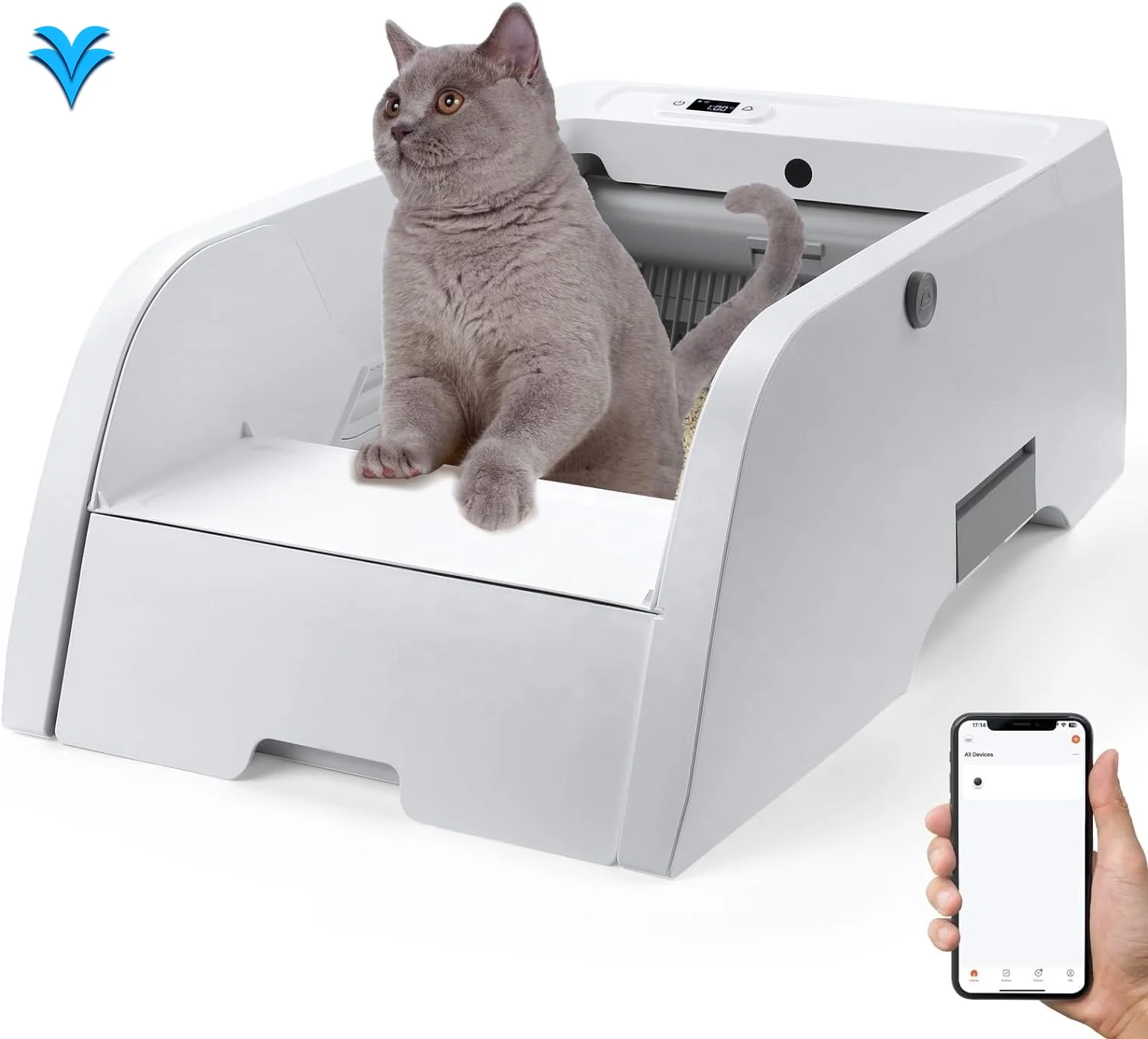 

Petwant WIFI Remote APP Control Self-Cleaning Automatic Cat Box Camera Induction Intelligent Cat Accessories