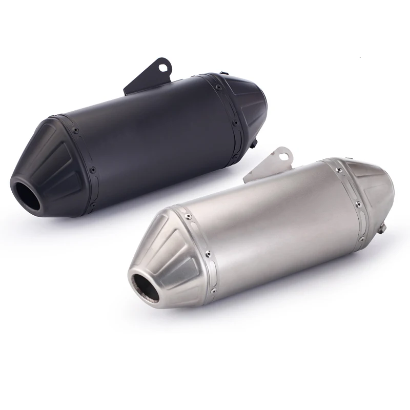 Universal 38-51 mm Exhaust Muffler Pipe Motorcycle Rear Escape No DB Killer Stainless Steel Silencers 405mm Dirt Bike ATV