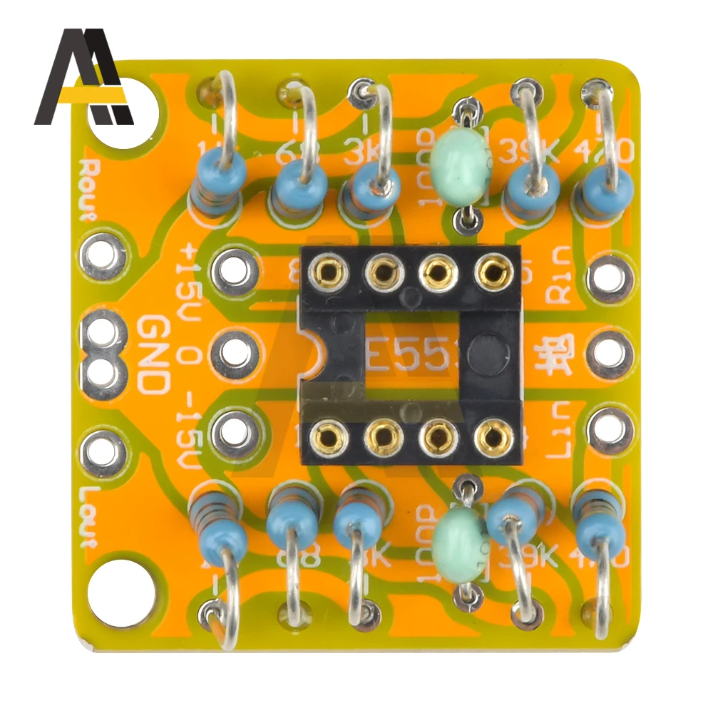 Dual OP Amp Board Preamp DC Amplification PCB DC Pre-Amp Amplifier Empty Board Module for NE5532 OPA2134 OPA2604 AD826