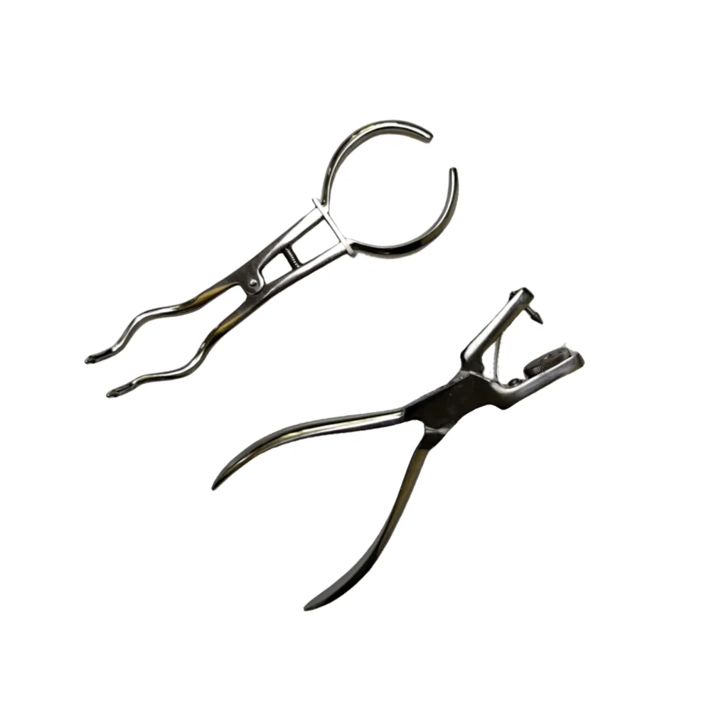 Conjunto de perfurador de barragem dentária JUMTOP com bolsa de couro, ferramentas ortodônticas de perfuração de barragem de borracha