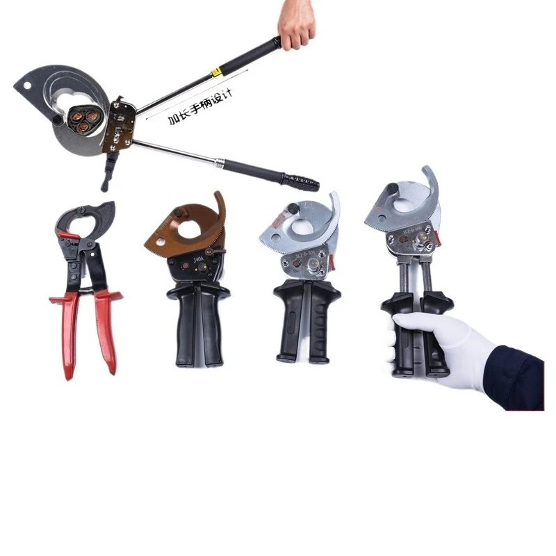 

2025 Hot Sell Ratchet Cable Scissors J40/52/75/95/100, Electric Gear Wire Cutters In Stock