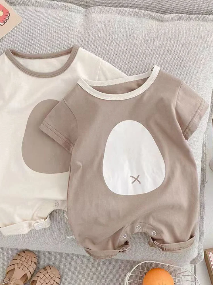 

Adorable Newborn Baby Outfit Summer ort Sve Onesie Toddler Clothes Faionable Baby Rer Infant Cover Bot Clothes