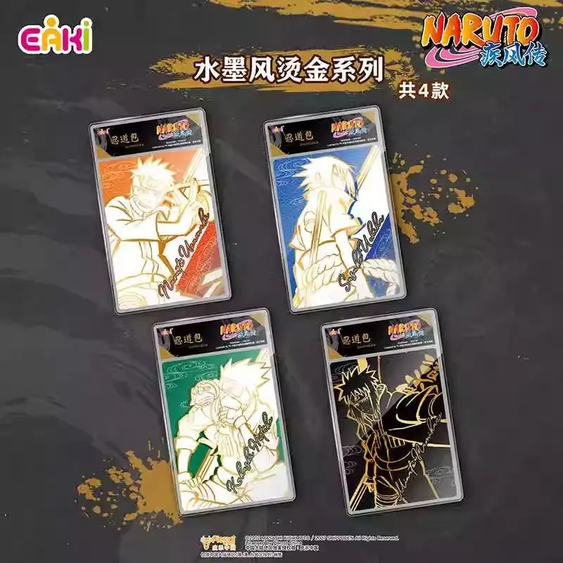 Echte Naruto Kaarten Doos Anime Figuur Kaart met Kaart Bakstenen Sasuke Collectie Flash Card Speelgoed Verjaardag Kerstcadeau voor Kinderen