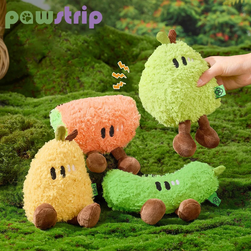 

Fruit Series Cat Toy Squeaky Interactive Cat Toy Grinding Cleaning Teeth Pet Toy for Dogs Cats Bite-resistant Durable Kitten Toy