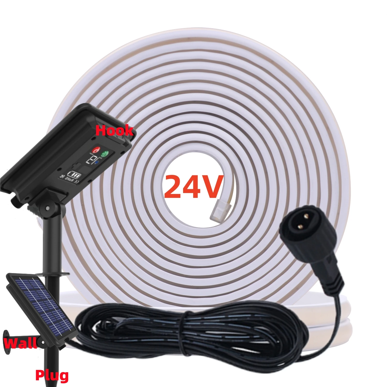 GAHADA 24V Cob Solar Neonlicht Streifen 120LEDs/m IP67 Ra90 3