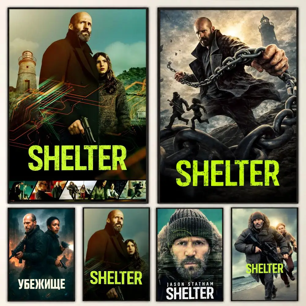 Shelter Action Thriller Movie Intense Cinematic Scene Poster Aesthetic Art Print for Bedroom & Living Room Decor, Unframed