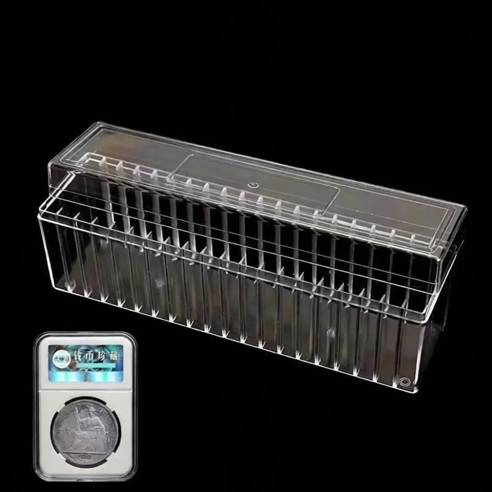 Graded Coin Holder Storage Box Protector Case Transparent Display Organizer For Jeshengjiangcang Commemorative Collection