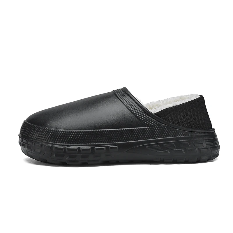 

Winter Men's Cotton Slippers Warm Shoes For Man Outdoor Indoor Waterproof Male Couple Non-slip House Bedroom Plush Warm Slippers