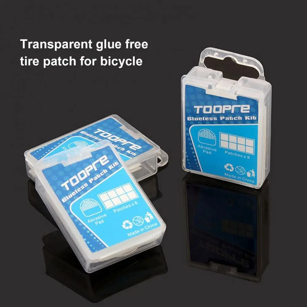 

8PCS Tyre File Bike Tyre Patch Round Glueless Rubber Puncture Patches Tyre Repair Tools Bike Tire Patch Kit Bicycle Tire Patch