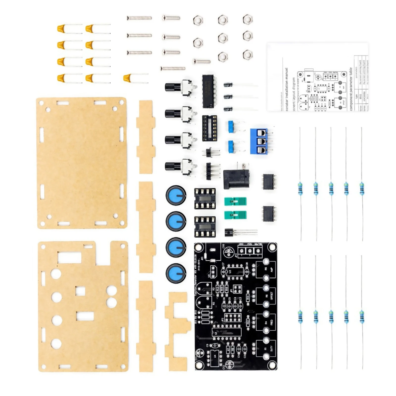 ICL8038 Low-Frequency Signal Generator DIY Kit 12V Xr2206 Shell 5Hz-400kHz Multi-Wave Welding Electronic Circuit Experiment Kit image 6