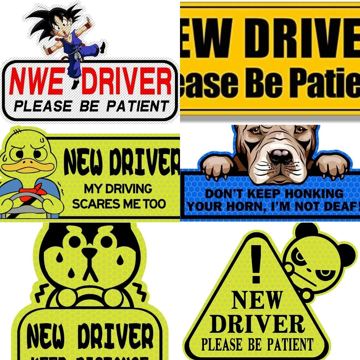 Car New Driver Reflective Stickers Car Stickers Keep Distance Stickers Student Drivers Bumper Window Decals Trucks Motorcycle