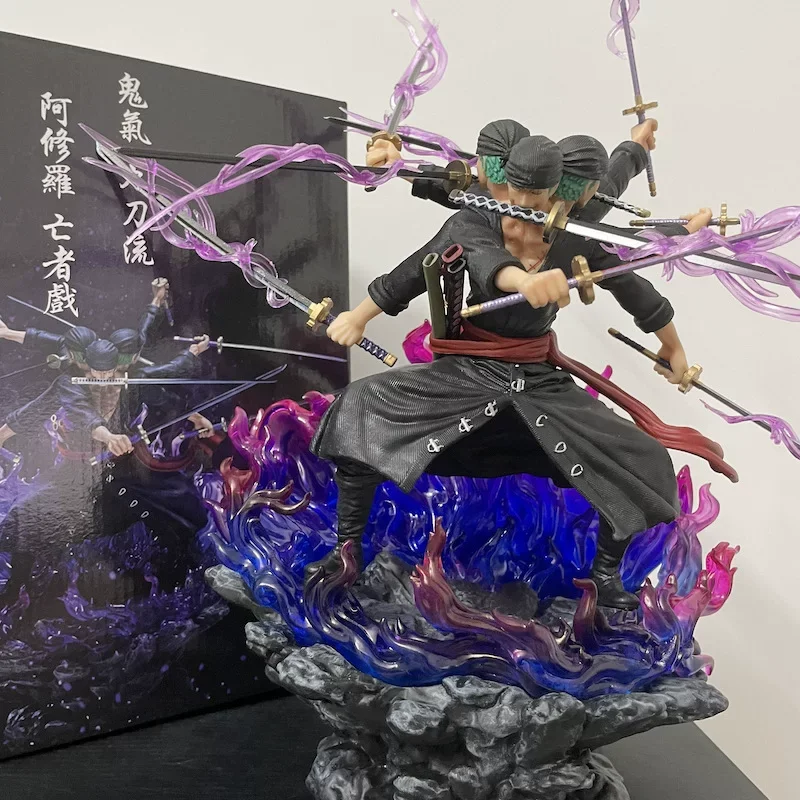

One Piece Roronoa Zoro Asura Action Figure Anime Statue Three Sword Style Collection Model Toy For Anime Fans Xmas Birthday Gift