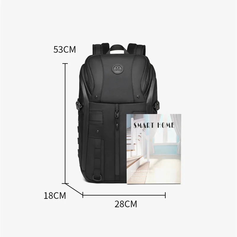 OZUKO Large Capacity Laptop Backpack Men\'s Multifunctional Waterproof 15.6-inch School Backpack Business Leisure Travel Backpack