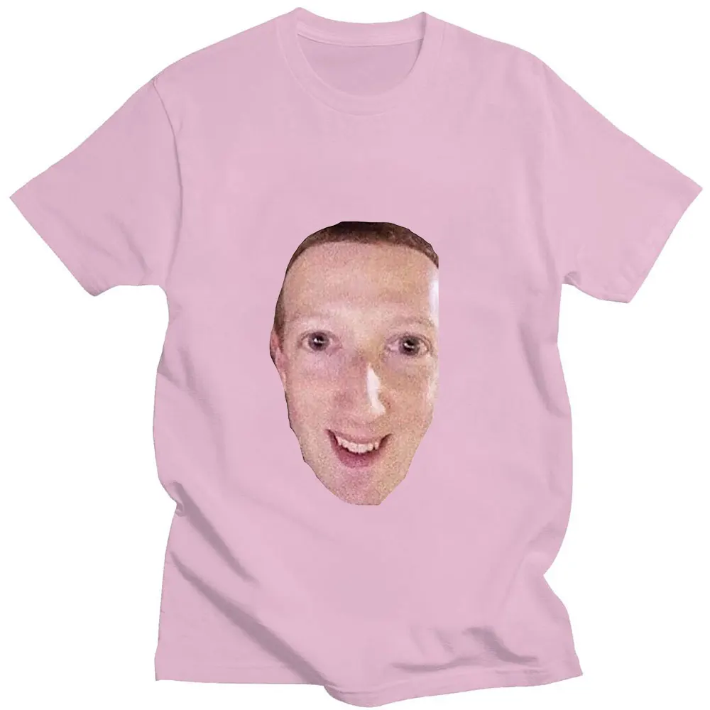 Cursed Zucc T Shirt Meme Mark Zuckerberg Summer new products popular Cotton Loose Casual Oversized man T-shirt Classic print